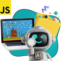 Язык программирования JavaScript + AI. Проектное обучение + геймификация + AI-помощники - КИБЕРшкола программирования для детей, компьютерные курсы для школьников, начинающих и подростков - KIBERone г. Кстово